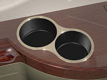 Custom Cupholders Dual Cupholder - Pinched Sides